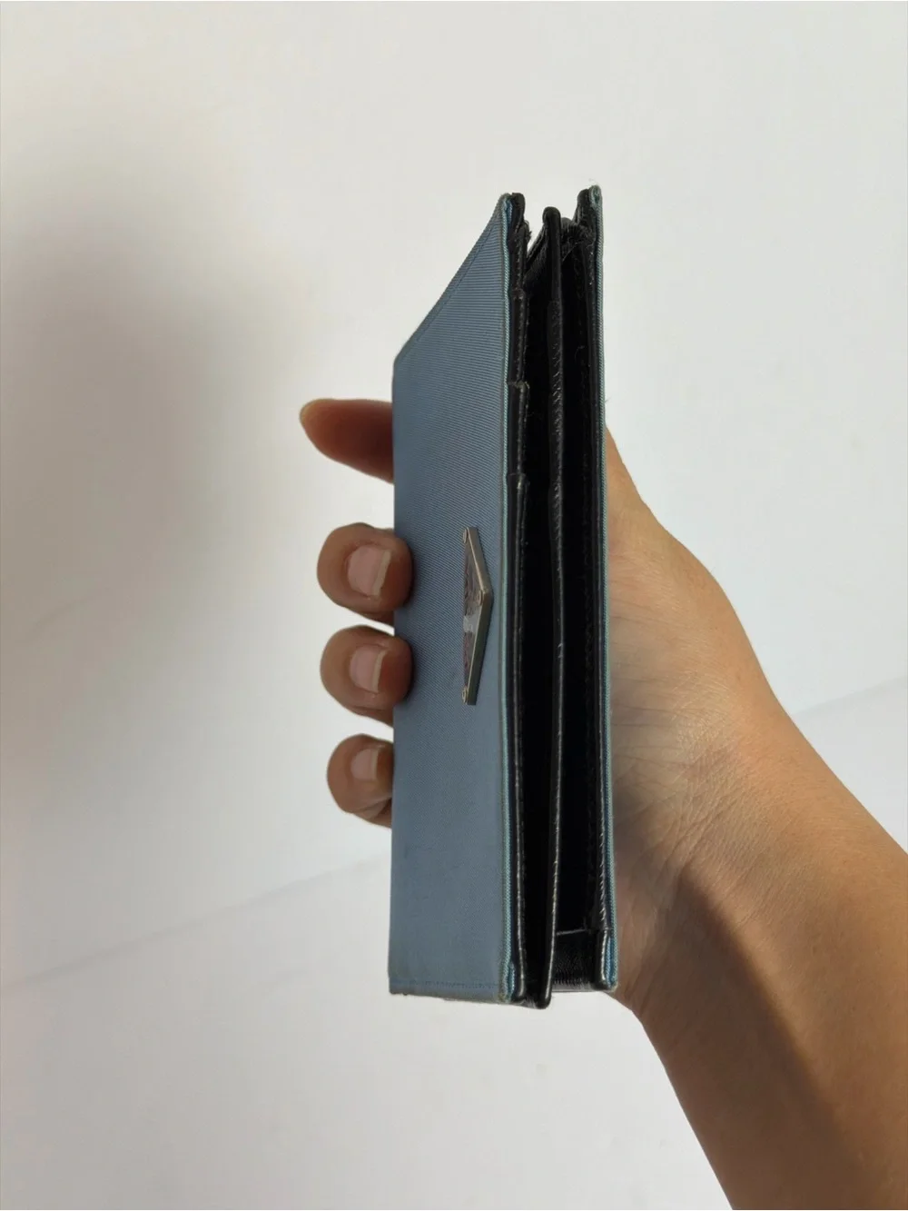Prada Tessuto Light Blue Nylon Wallet